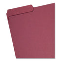 Smead Interior File Folders, 1/3-Cut Tabs: Assorted, Letter Size, 0.75" Expansion, Maroon, 100/Box (10275)