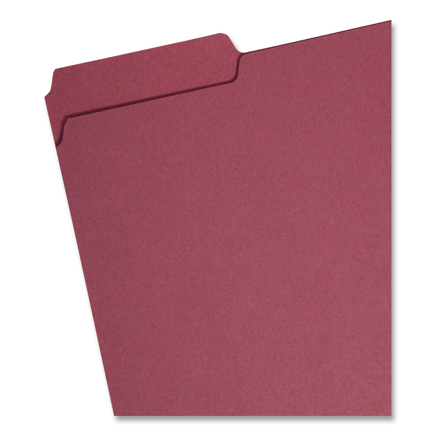 Smead Interior File Folders, 1/3-Cut Tabs: Assorted, Letter Size, 0.75" Expansion, Maroon, 100/Box (10275)