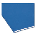 Smead Interior File Folders, 1/3-Cut Tabs: Assorted, Letter Size, 0.75" Expansion, Navy Blue, 100/Box (10279)