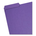 Smead Interior File Folders, 1/3-Cut Tabs: Assorted, Letter Size, 0.75" Expansion, Purple, 100/Box (10283)