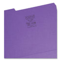 Smead Interior File Folders, 1/3-Cut Tabs: Assorted, Letter Size, 0.75" Expansion, Purple, 100/Box (10283)