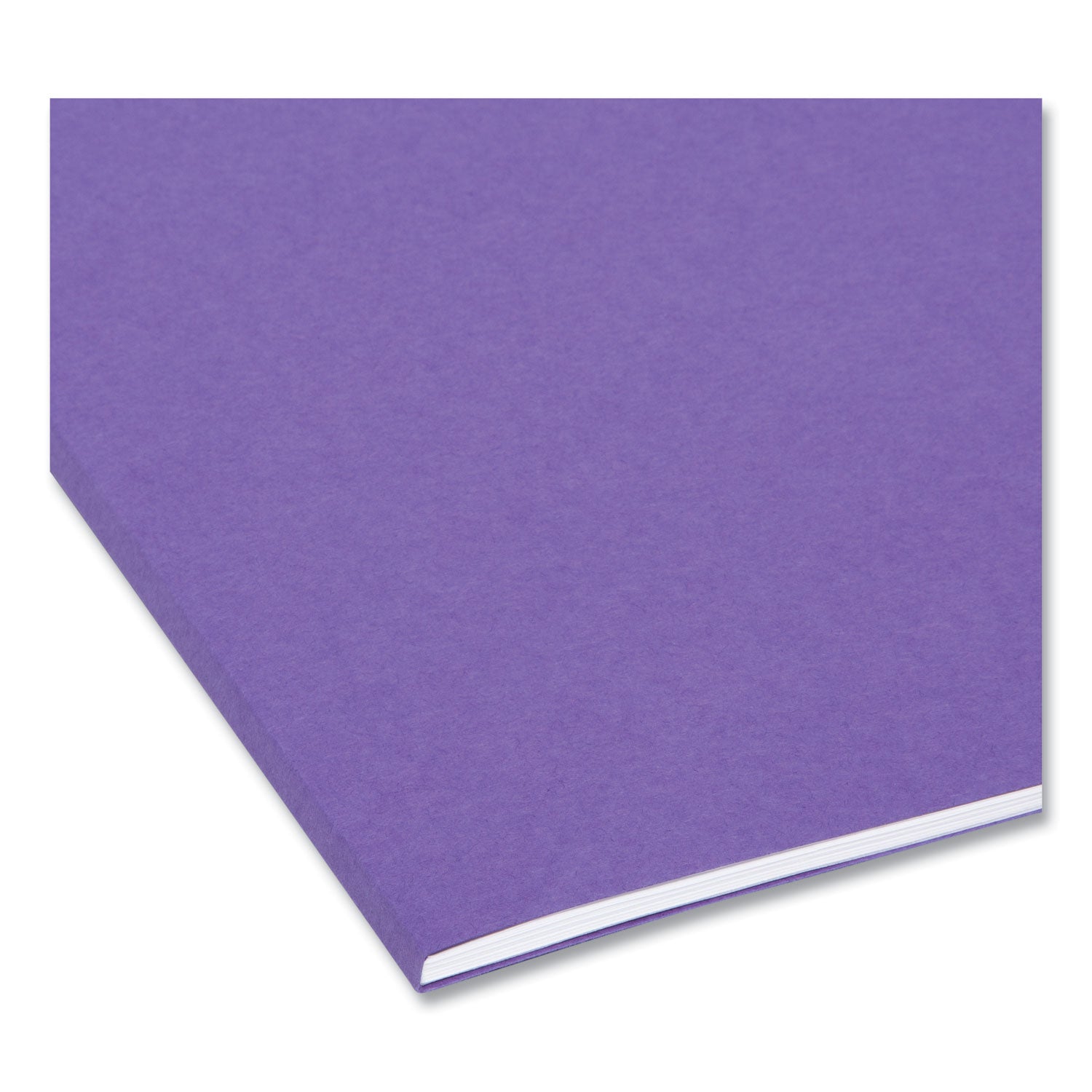 Smead Interior File Folders, 1/3-Cut Tabs: Assorted, Letter Size, 0.75" Expansion, Purple, 100/Box (10283)