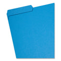 Smead Interior File Folders, 1/3-Cut Tabs: Assorted, Letter Size, 0.75" Expansion, Sky Blue, 100/Box (10287)