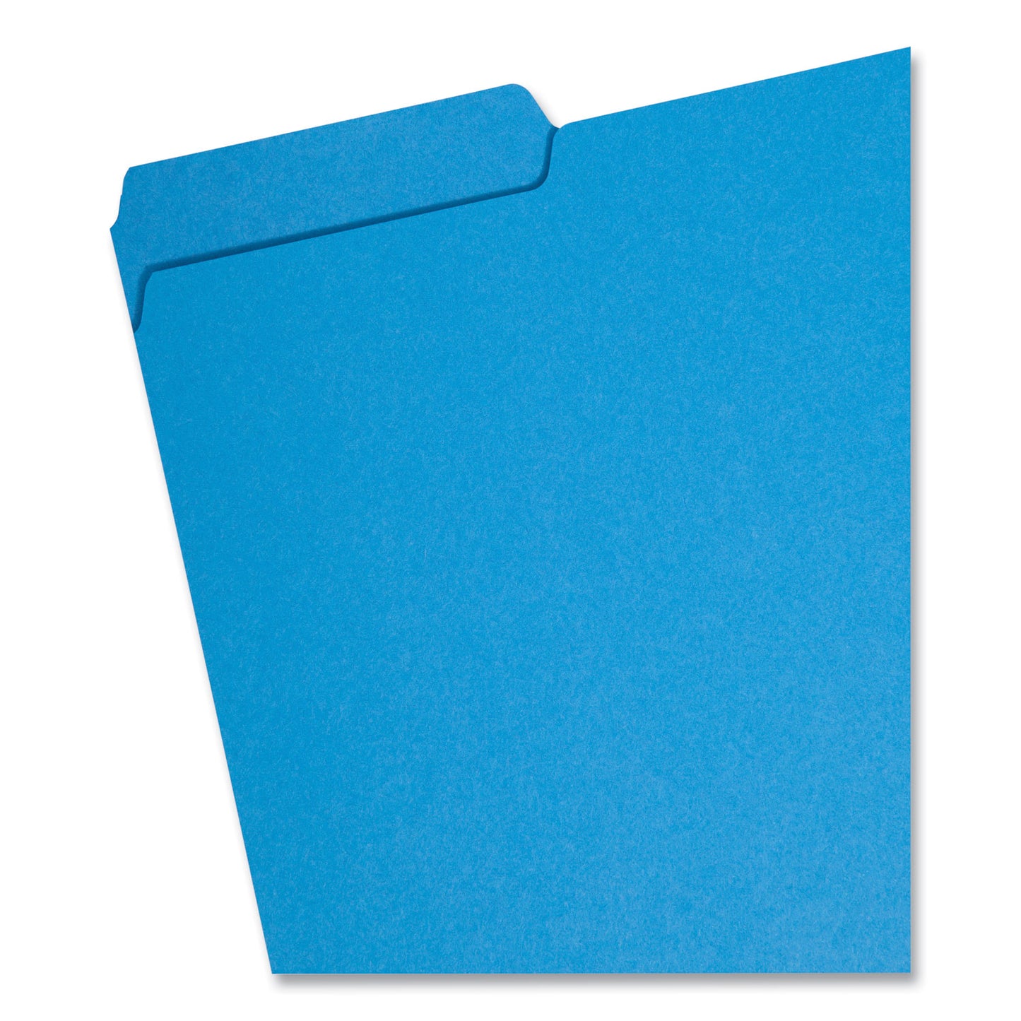 Smead Interior File Folders, 1/3-Cut Tabs: Assorted, Letter Size, 0.75" Expansion, Sky Blue, 100/Box (10287)
