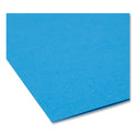 Smead Interior File Folders, 1/3-Cut Tabs: Assorted, Letter Size, 0.75" Expansion, Sky Blue, 100/Box (10287)