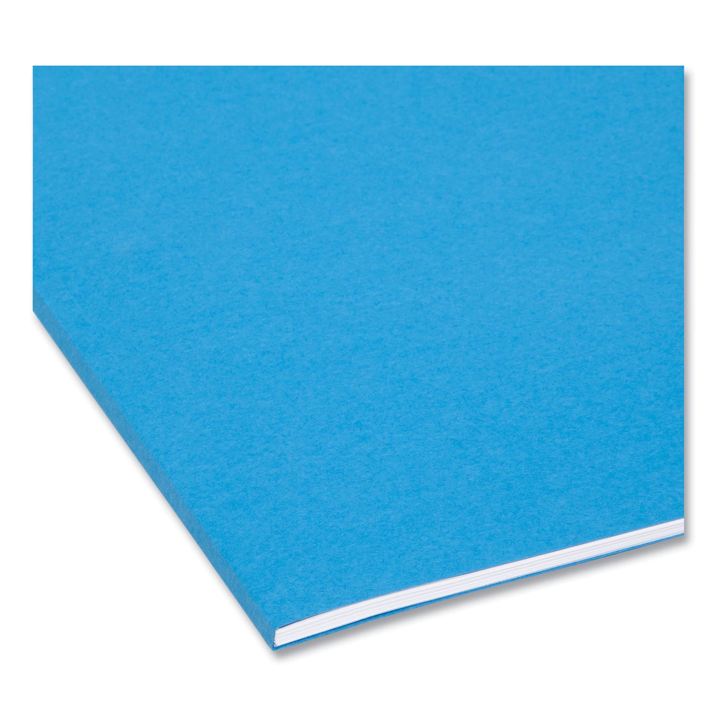Smead Interior File Folders, 1/3-Cut Tabs: Assorted, Letter Size, 0.75" Expansion, Sky Blue, 100/Box (10287)