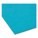 Smead Interior File Folders, 1/3-Cut Tabs: Assorted, Letter Size, 0.75" Expansion, Teal, 100/Box (10291)