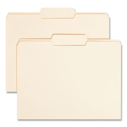 Smead Manila File Folders, 1/3-Cut Tabs: Center Position, Letter Size, 0.75" Expansion, Manila, 100/Box (10332)