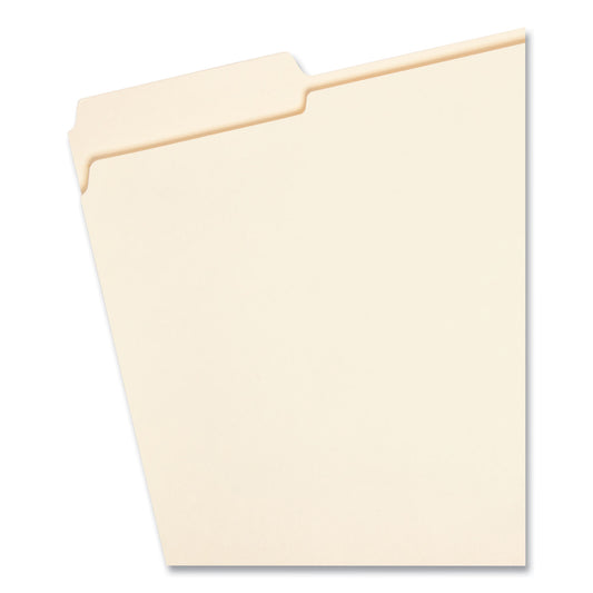 Smead Reinforced Tab Manila File Folders, 1/3-Cut Tabs: Assorted, Letter Size, 0.75" Expansion, 11-pt Manila, 100/Box (10334)