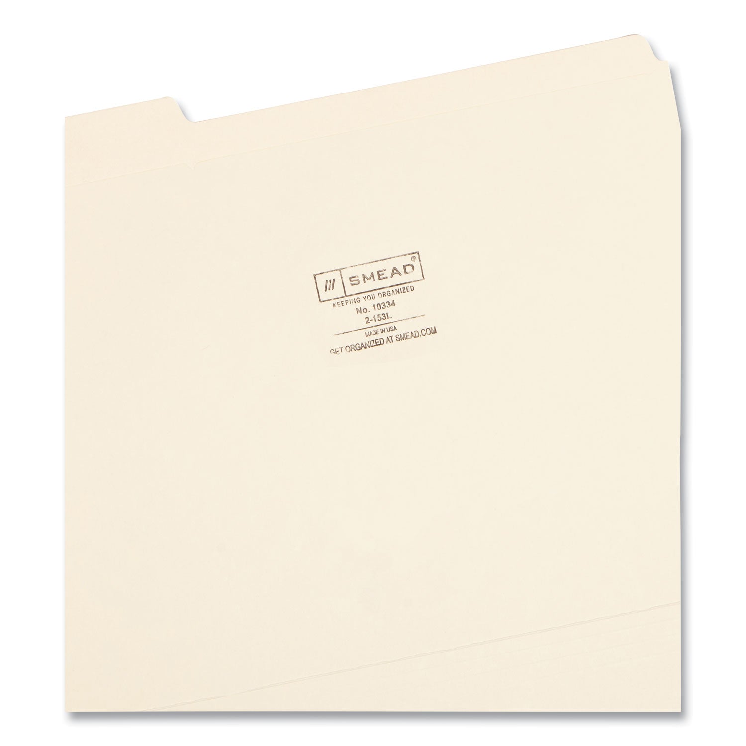 Smead Reinforced Tab Manila File Folders, 1/3-Cut Tabs: Assorted, Letter Size, 0.75" Expansion, 11-pt Manila, 100/Box (10334)