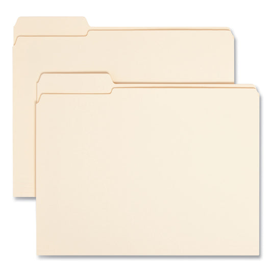 Smead Reinforced Tab Manila File Folders, 1/3-Cut Tabs: Left Position, Letter Size, 0.75" Expansion, 11-pt Manila, 100/Box (10335)