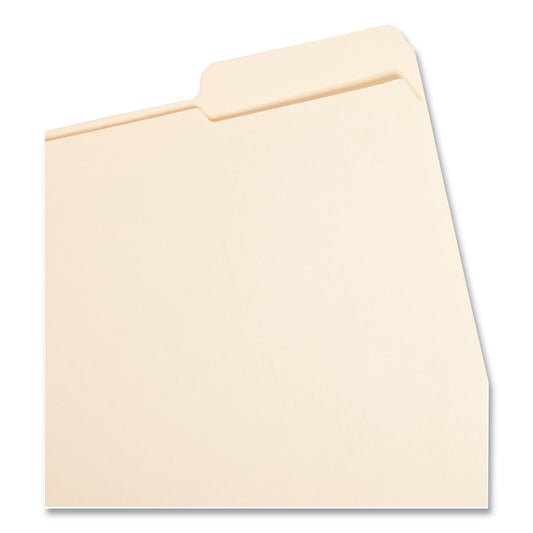 Smead Reinforced Tab Manila File Folders, 1/3-Cut Tabs: Right Position, Letter Size, 0.75" Expansion, 11-pt Manila, 100/Box (10337)