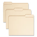 Smead 100% Recycled Manila Top Tab File Folders, 1/3-Cut Tabs: Assorted, Letter Size, 0.75" Expansion, Manila, 100/Box (10339)
