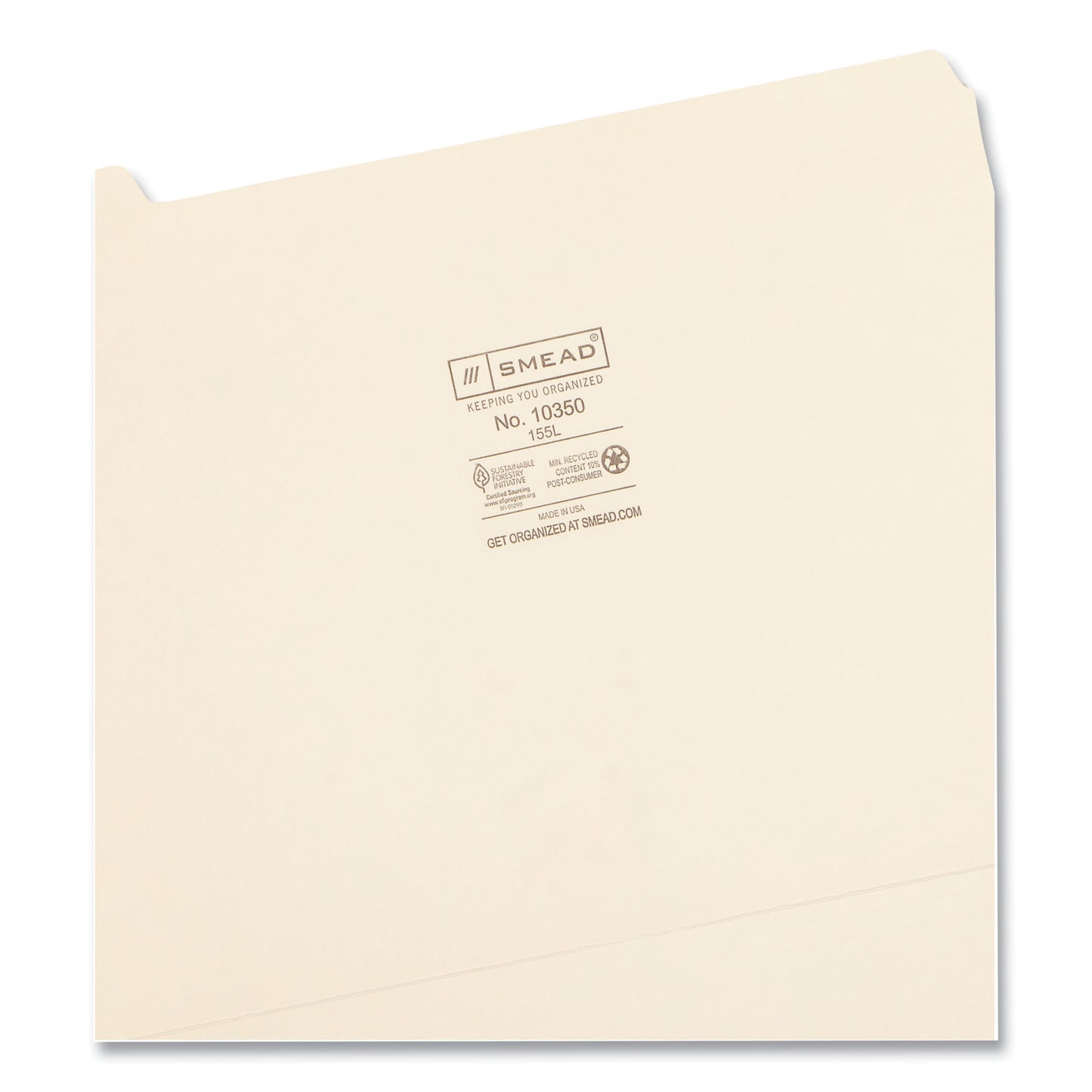 Smead Manila File Folders, 1/5-Cut Tabs: Assorted, Letter Size, 0.75" Expansion, Manila, 100/Box (10350)