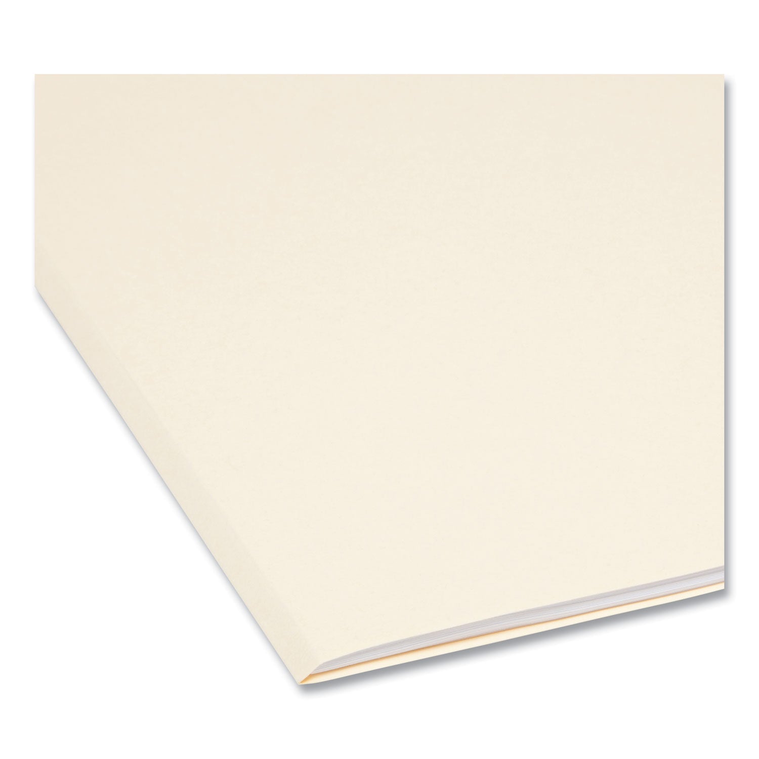 Smead Reinforced Guide Height File Folders, 2/5-Cut Tabs: Right of Center Position, Letter Size, 0.75" Expansion, Manila, 100/Box (10376)