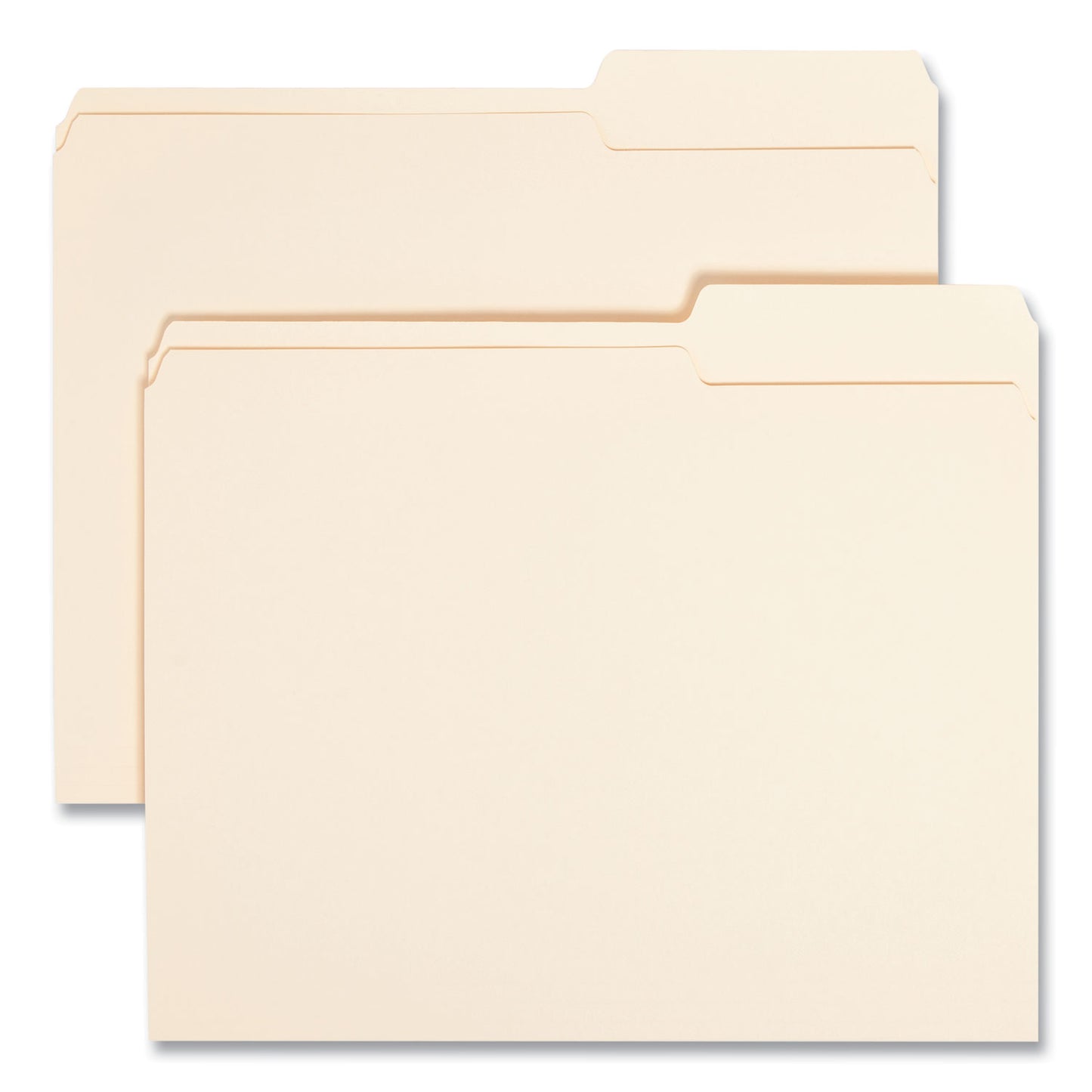 Smead Manila Guide Height Systems File Folders, 2/5-Cut Tabs: Right of Center, Letter Size, 0.75" Expansion, Manila, 100/Box (10385)