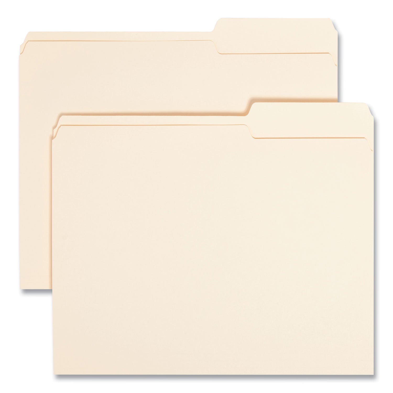 Smead Manila Guide Height Systems File Folders, 2/5-Cut Tabs: Right of Center, Letter Size, 0.75" Expansion, Manila, 100/Box (10385)