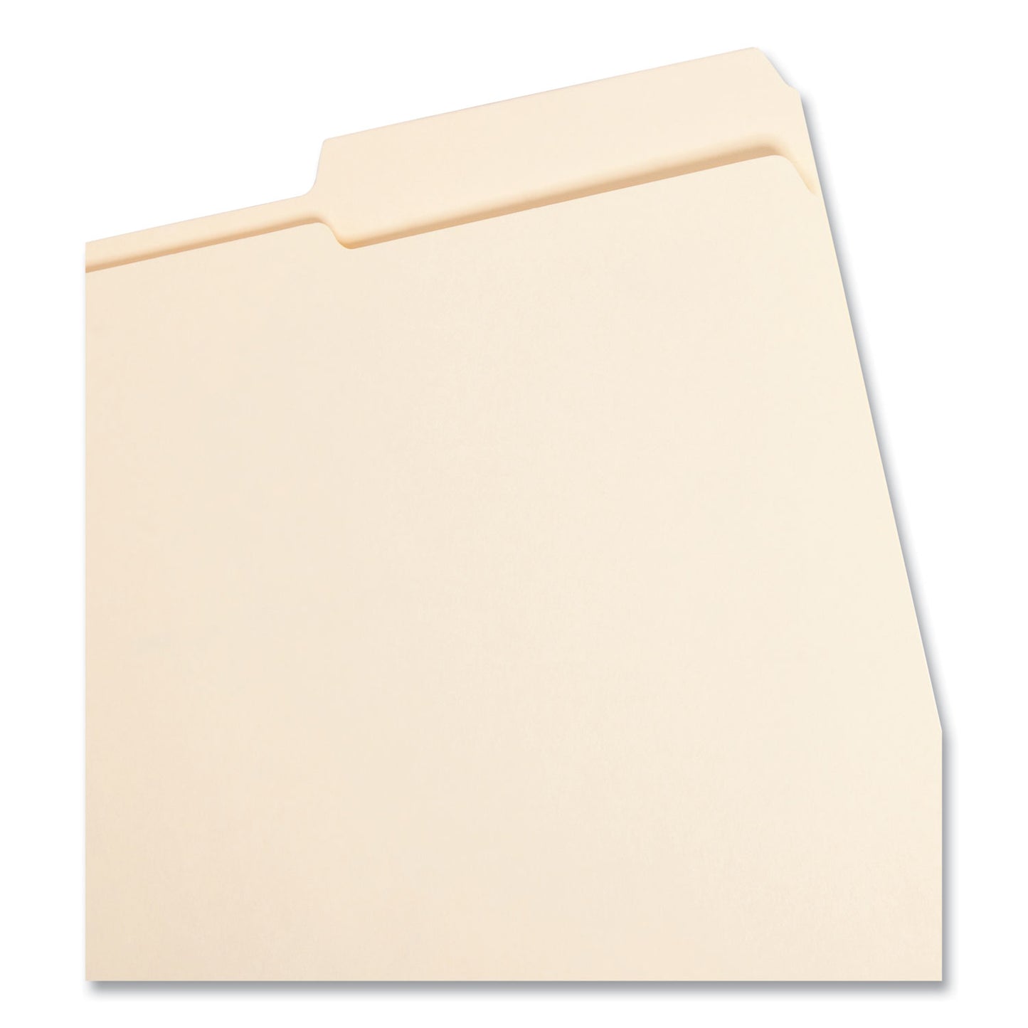 Smead Reinforced Guide Height File Folders, 2/5-Cut Tabs: Right Position, Letter Size, 0.75" Expansion, Manila, 100/Box (10386)