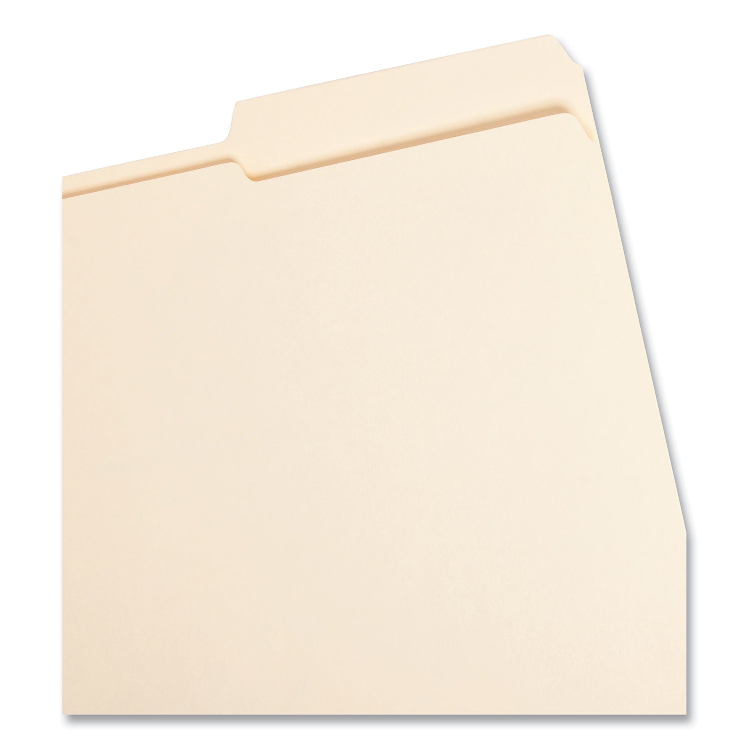 Smead Reinforced Guide Height File Folders, 2/5-Cut Tabs: Right Position, Letter Size, 0.75" Expansion, Manila, 100/Box (10386)