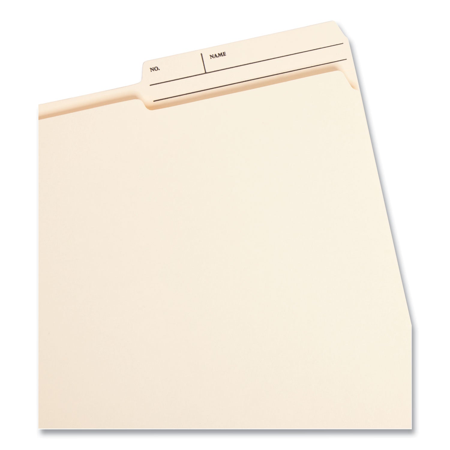 Smead Reinforced Guide Height File Folders, 2/5-Cut Printed Tabs: Right Position, Letter Size, 0.75" Expansion, Manila, 100/Box (10388)