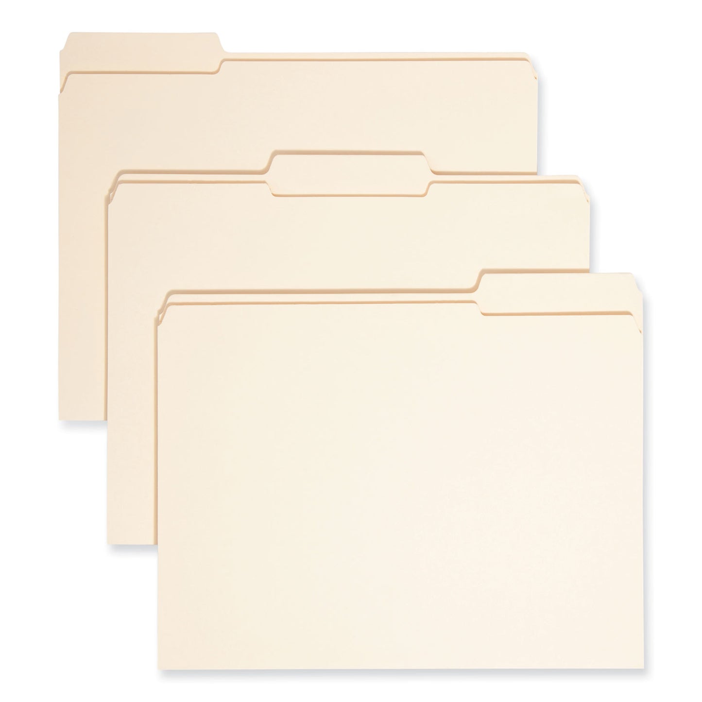 Smead Expandable Heavyweight File Folders, 1/3-Cut Tabs: Assorted, Letter Size, 1.5" Expansion, Manila, 50/Box (10405)