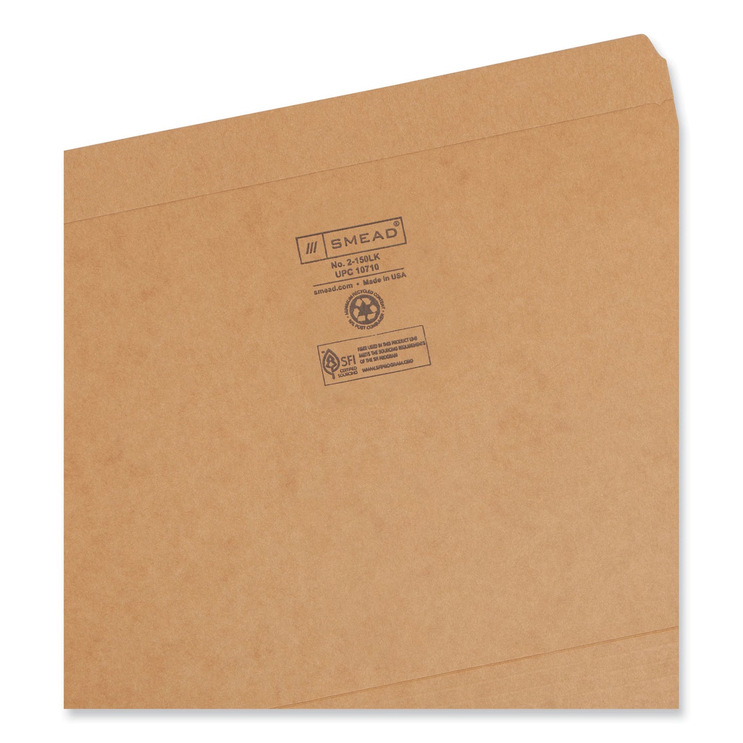 Smead Heavyweight Kraft File Folder, Straight Tabs, Letter Size, 0.75" Expansion, 11-pt Kraft, Brown, 100/Box (10710)