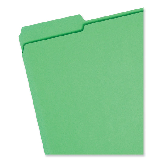 Smead Reinforced Top Tab Colored File Folders, 1/3-Cut Tabs: Assorted, Letter Size, 0.75" Expansion, Assorted Colors, 12/Pack (11641)