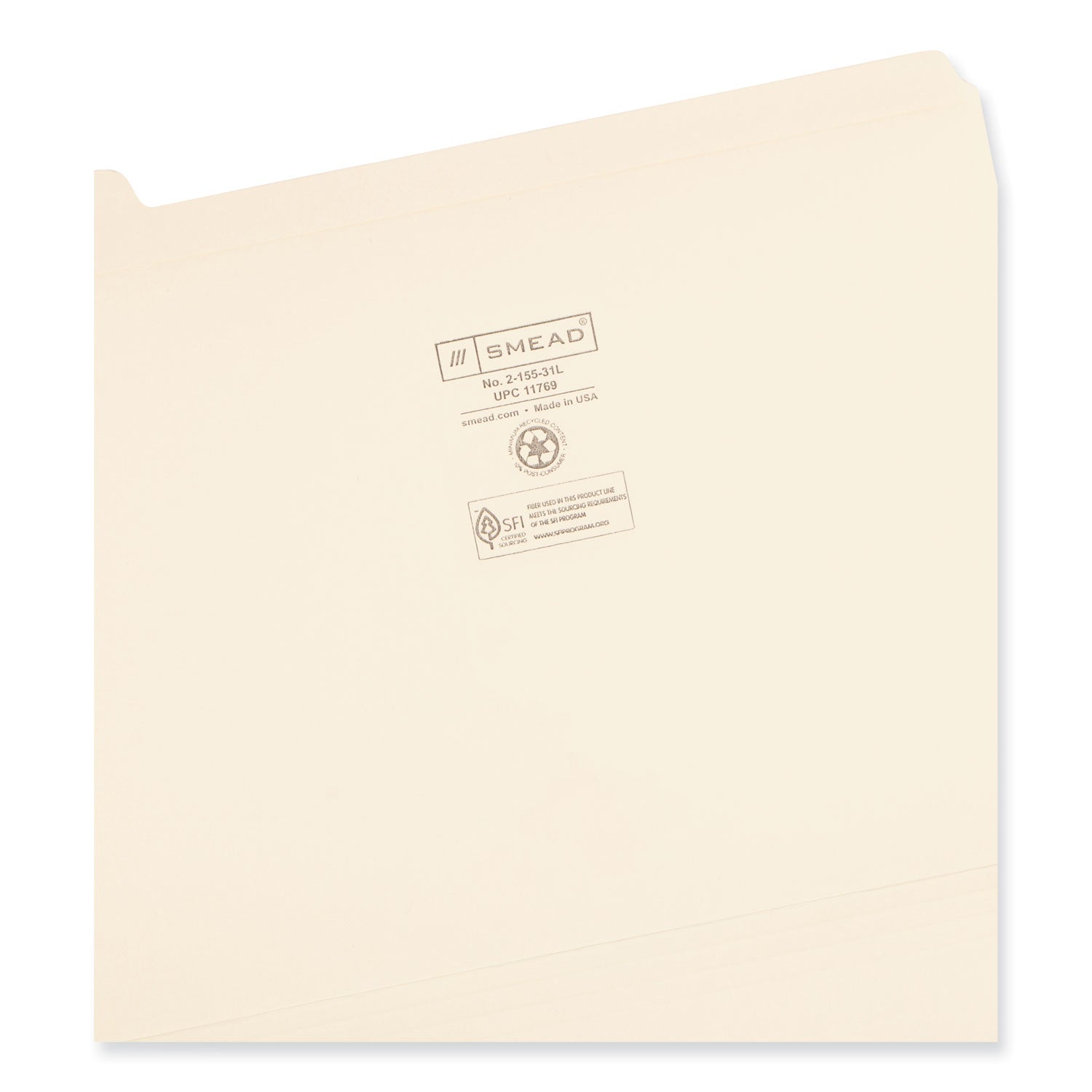 Smead Indexed File Folder Sets, 1/5-Cut Prelabeled Tabs: 1 to 31, Letter Size, 0.75" Expansion, Manila, 31/Set (11769)