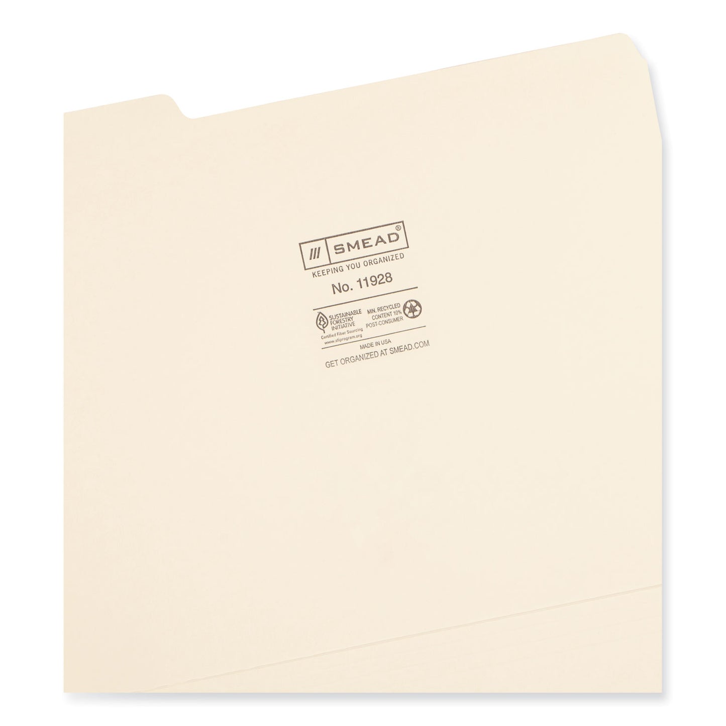Smead Manila File Folders, 1/3-Cut Tabs: Assorted, Letter Size, 0.75" Expansion, Manila, 24/Pack (11928)