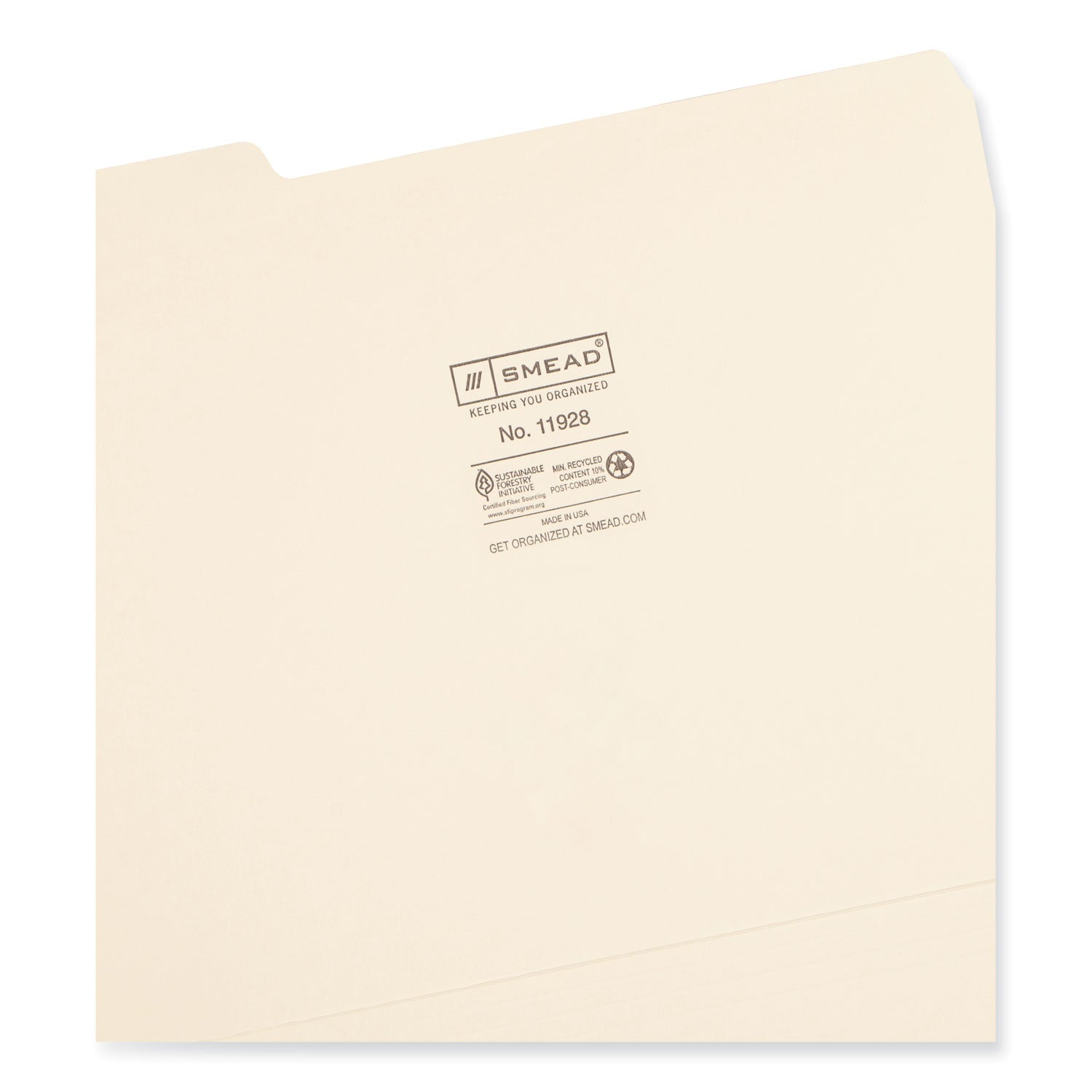 Smead Manila File Folders, 1/3-Cut Tabs: Assorted, Letter Size, 0.75" Expansion, Manila, 24/Pack (11928)