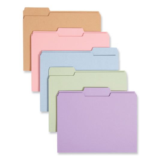 Smead Colored File Folders, 1/3-Cut Tabs: Assorted, Letter Size, 0.75" Expansion, Assorted Colors, 100/Box (11953)
