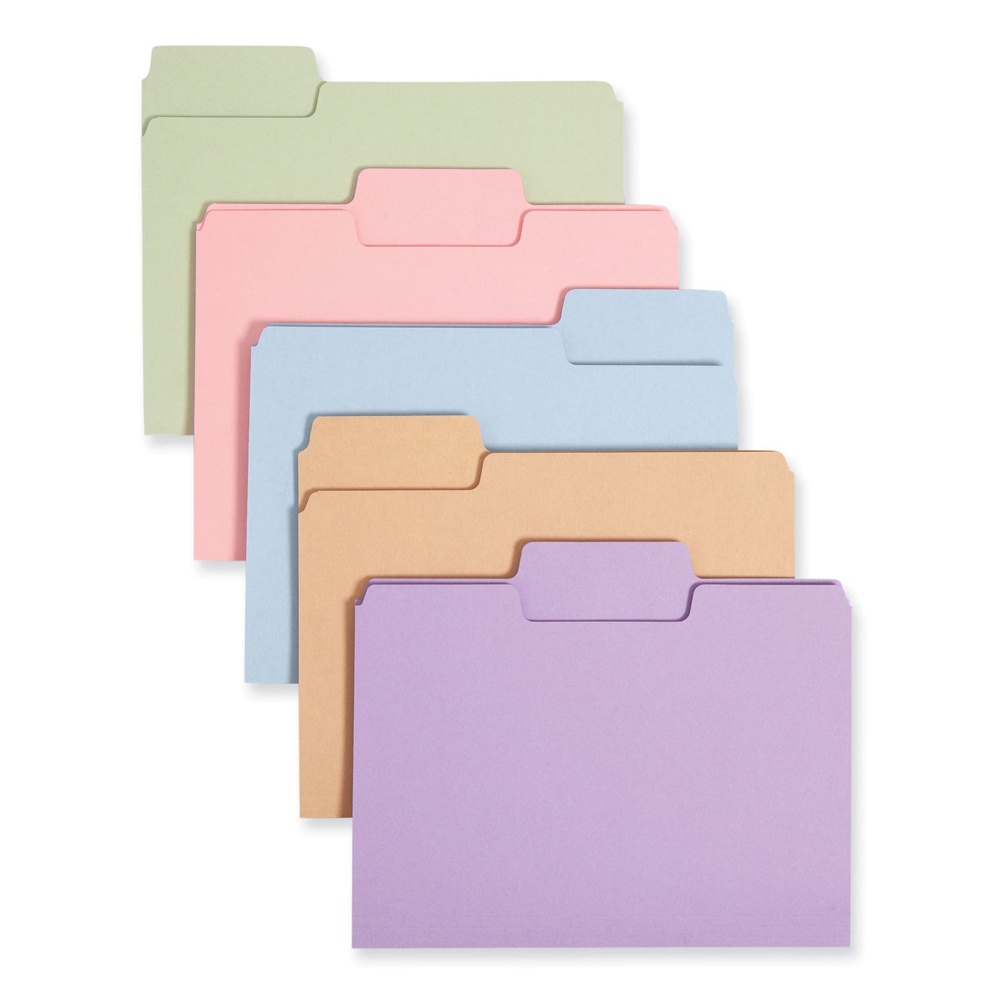 Smead SuperTab Colored File Folders, 1/3-Cut Tabs: Assorted, Letter Size, 0.75" Expansion, 11-pt Stock, Color Assortment 2, 100/Box (11961)