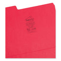 Smead SuperTab Colored File Folders, 1/3-Cut Tabs: Assorted, Letter Size, 0.75" Expansion, 11-pt Stock, Red, 100/Box (11983)