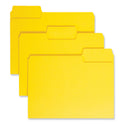 Smead SuperTab Colored File Folders, 1/3-Cut Tabs: Assorted, Letter Size, 0.75" Expansion, 11-pt Stock, Yellow, 100/Box (11984)