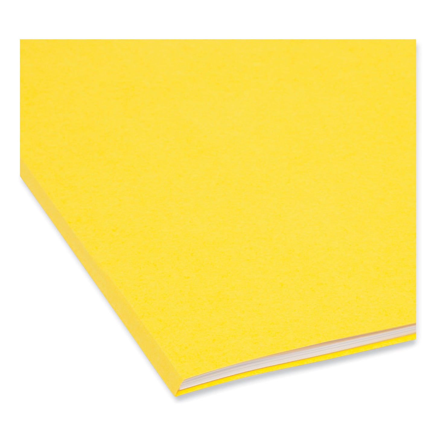 Smead SuperTab Colored File Folders, 1/3-Cut Tabs: Assorted, Letter Size, 0.75" Expansion, 11-pt Stock, Yellow, 100/Box (11984)