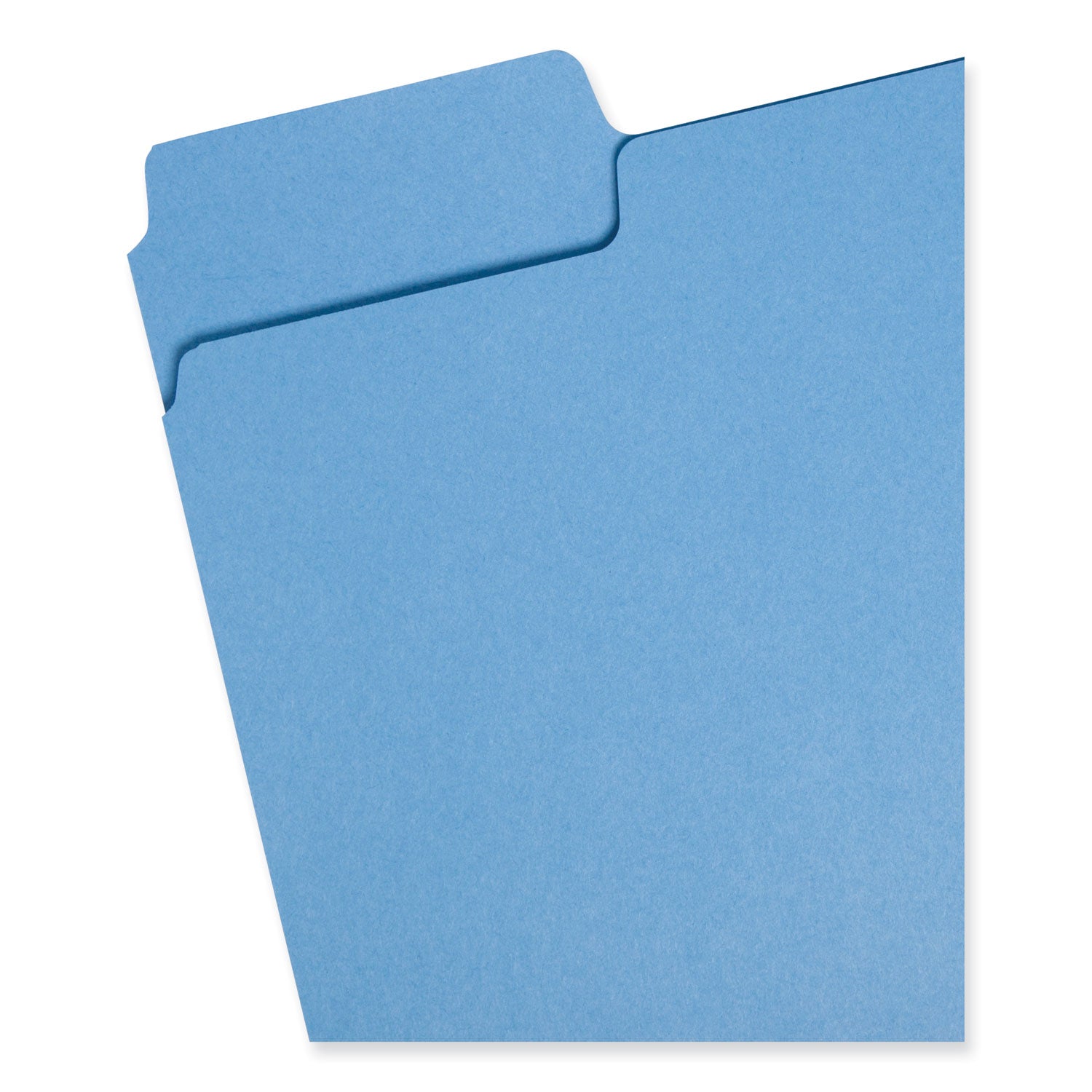 Smead SuperTab Colored File Folders, 1/3-Cut Tabs: Assorted, Letter Size, 0.75" Expansion, 11-pt Stock, Blue, 100/Box (11986)