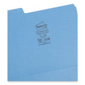 Smead SuperTab Colored File Folders, 1/3-Cut Tabs: Assorted, Letter Size, 0.75" Expansion, 11-pt Stock, Blue, 100/Box (11986)