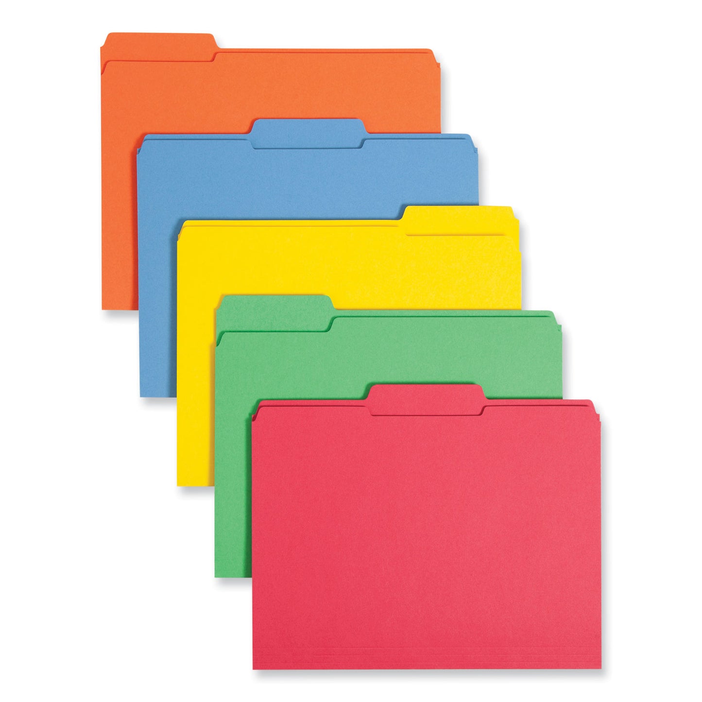 Smead Reinforced Top Tab Colored File Folders, 1/3-Cut Tabs: Assorted, Letter Size, 0.75" Expansion, Assorted Colors, 100/Box (11993)