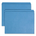 Smead Reinforced Top Tab Colored File Folders, Straight Tabs, Letter Size, 0.75" Expansion, Blue, 100/Box (12010)