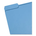 Smead Colored File Folders, 1/3-Cut Tabs: Assorted, Letter Size, 0.75" Expansion, Blue, 100/Box (12043)