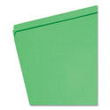 Smead Reinforced Top Tab Colored File Folders, Straight Tabs, Letter Size, 0.75" Expansion, Green, 100/Box (12110)