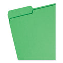 Smead Colored File Folders, 1/3-Cut Tabs: Assorted, Letter Size, 0.75" Expansion, Green, 100/Box (12143)