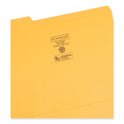 Smead Reinforced Top Tab Colored File Folders, 1/3-Cut Tabs: Assorted, Letter Size, 0.75" Expansion, Goldenrod, 100/Box (12234)