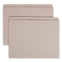 Smead Reinforced Top Tab Colored File Folders, Straight Tabs, Letter Size, 0.75" Expansion, Gray, 100/Box (12310)