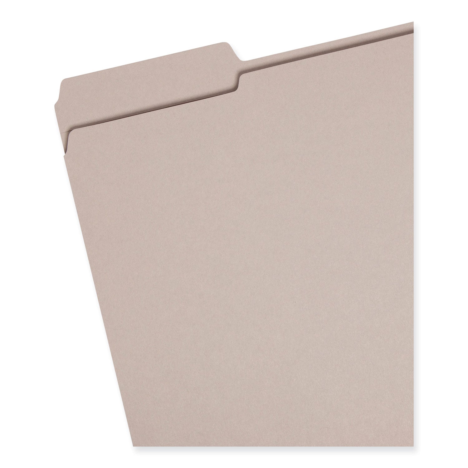 Smead Reinforced Top Tab Colored File Folders, 1/3-Cut Tabs: Assorted, Letter Size, 0.75" Expansion, Gray, 100/Box (12334)