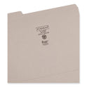 Smead Reinforced Top Tab Colored File Folders, 1/3-Cut Tabs: Assorted, Letter Size, 0.75" Expansion, Gray, 100/Box (12334)