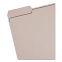 Smead Colored File Folders, 1/3-Cut Tabs: Assorted, Letter Size, 0.75" Expansion, Gray, 100/Box (12343)