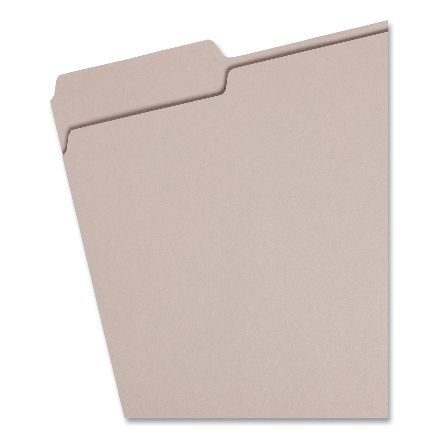 Smead Colored File Folders, 1/3-Cut Tabs: Assorted, Letter Size, 0.75" Expansion, Gray, 100/Box (12343)
