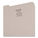 Smead Colored File Folders, 1/3-Cut Tabs: Assorted, Letter Size, 0.75" Expansion, Gray, 100/Box (12343)