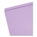 Smead Reinforced Top Tab Colored File Folders, Straight Tabs, Letter Size, 0.75" Expansion, Lavender, 100/Box (12410)